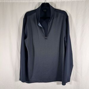 Dunning Golf Sweater men's XL Navy Blue Turtleneck 1/4 Zip Long Sleeve Pullover